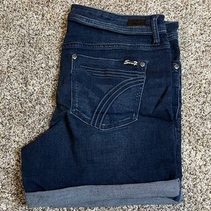 Seven7 midi jean shorts